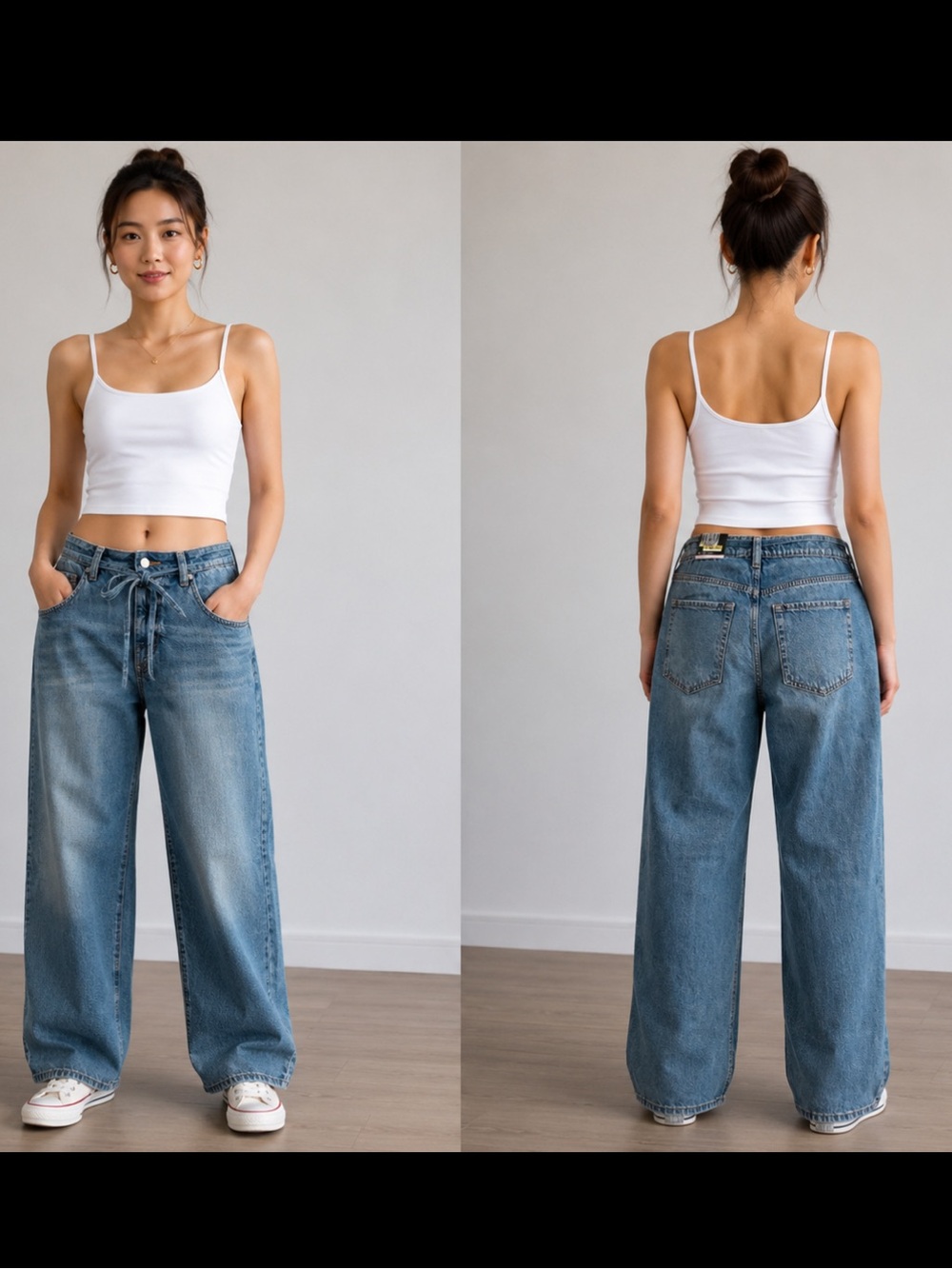 Classic High-Rise Wide Leg Jeans — Blue - Picture 1 of 3